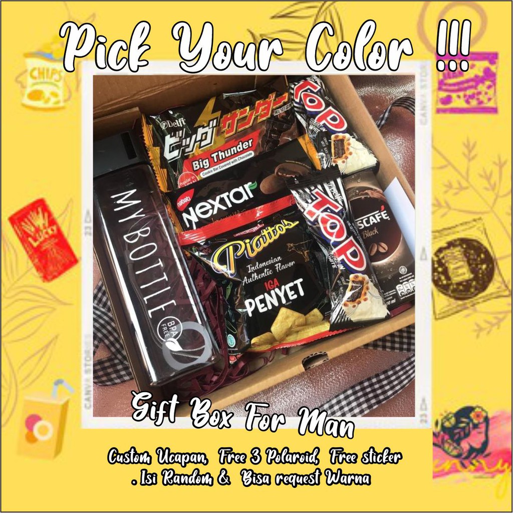 

Gift Box with Snack Paket Hadiah Ulang Tahun Wisuda Graduation Hampers Anniversary FOR MAN 3