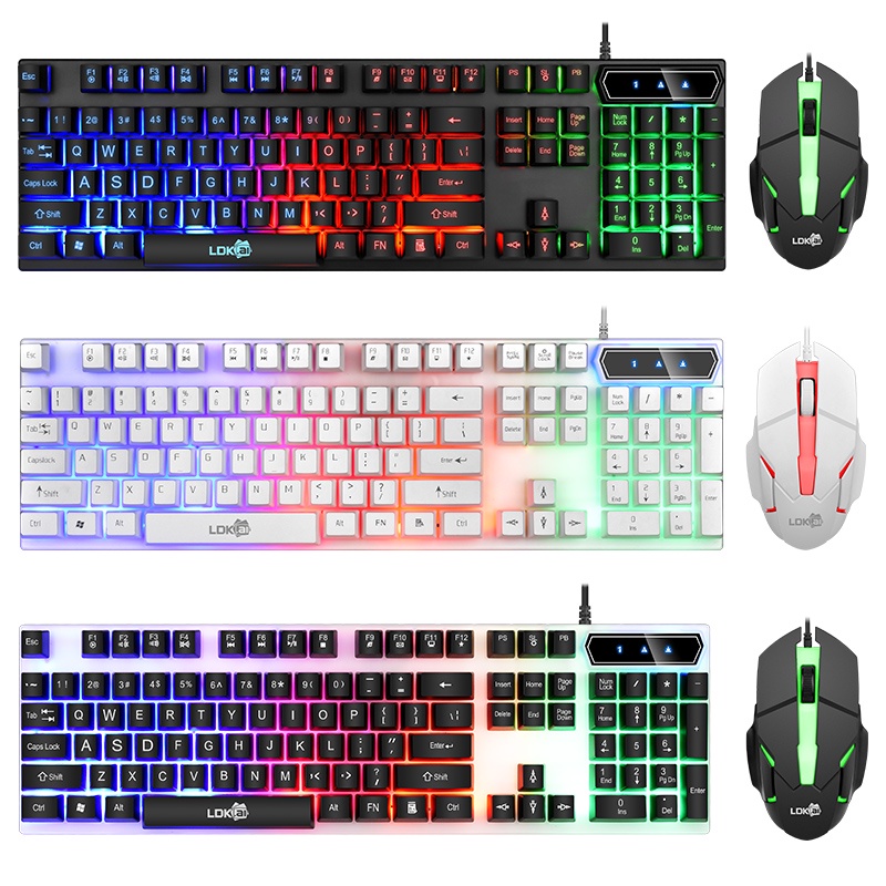 PROMO LDKAI Paket Keyboard &amp; Mouse Gaming RGB LED