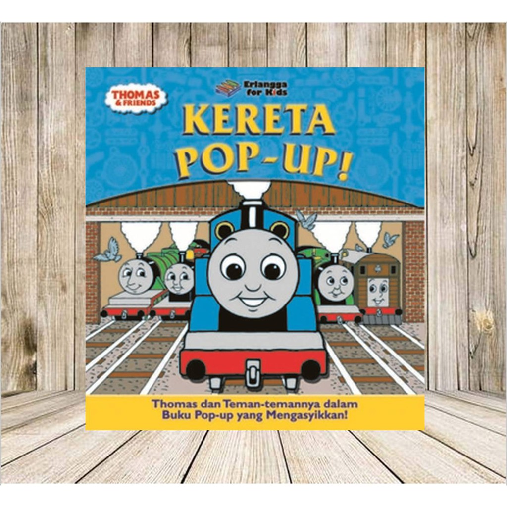 Board book Thomas and Friends Kereta Pop Up Erlangga for kids