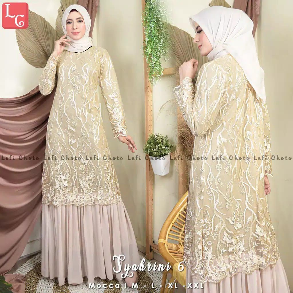GAMIS BRUKAT MODERN TERBARU GAMIS BROKAT GAMIS PREMIUM BORDIR GAMIS KONDANGAN GAMIS SYARI GAMIS PEST