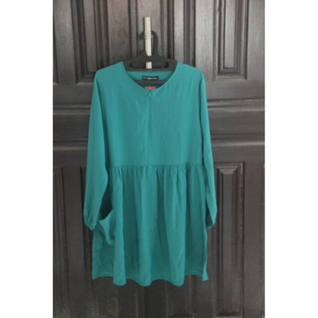 BLOUSE MUSLIMAH CREPE TOSCA TUA WITH POCKET fit to XL