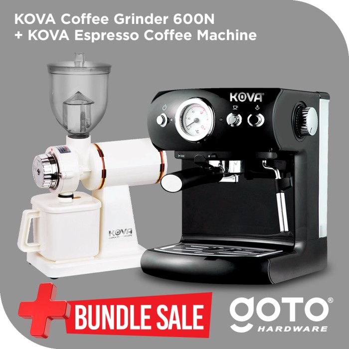 {saditastore} Bundling Kova Espresso Maker dan Kova Sylus Digital Coffee Grinder - White600N x E01 B