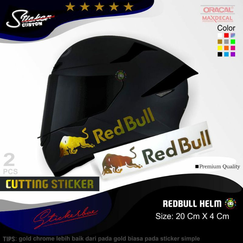 Sticker red bull cutting sticker redbul stiker banteng stiker helm 1 set