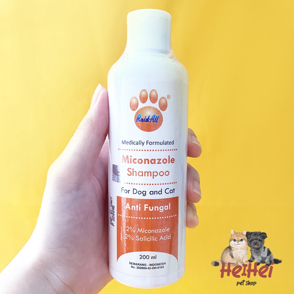 Raid All Shampoo Miconazole for Dog &amp; Cat 200 ml - Shampo Anti Jamur Kucing Anjing