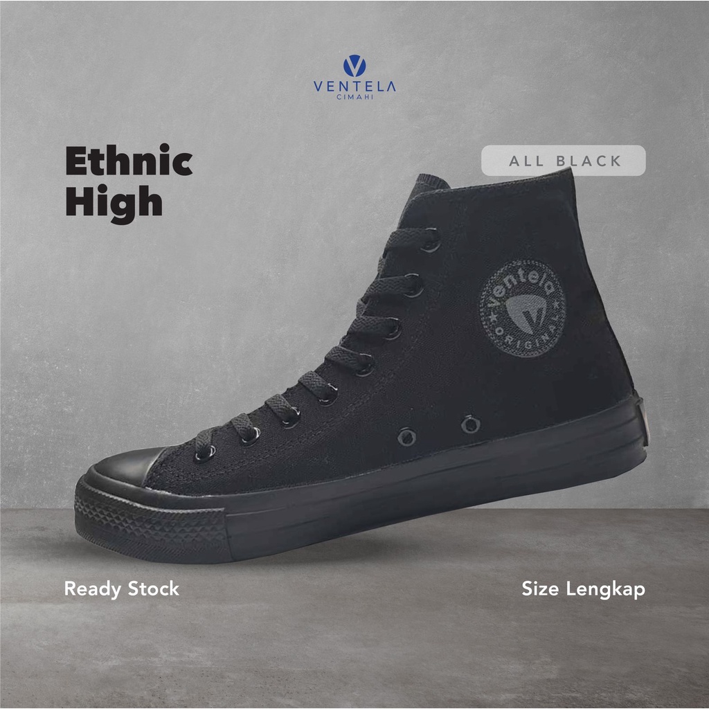 Ventela Ethnic High All Black