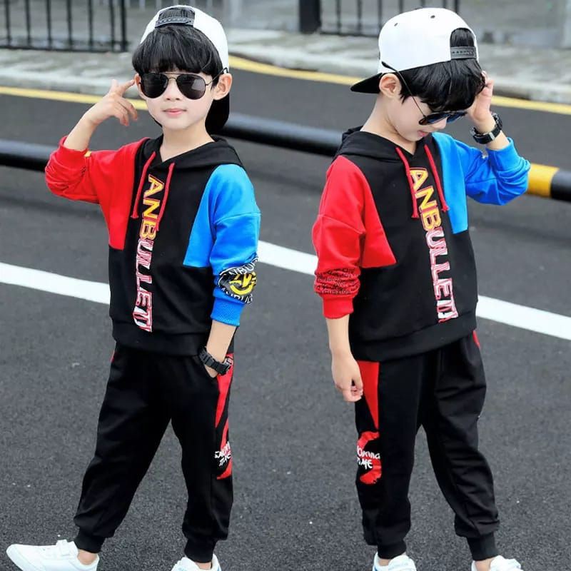 Setelan baju anak remaja import murah - sweater Hoodie celana joget anak cewek cowok kembar korea