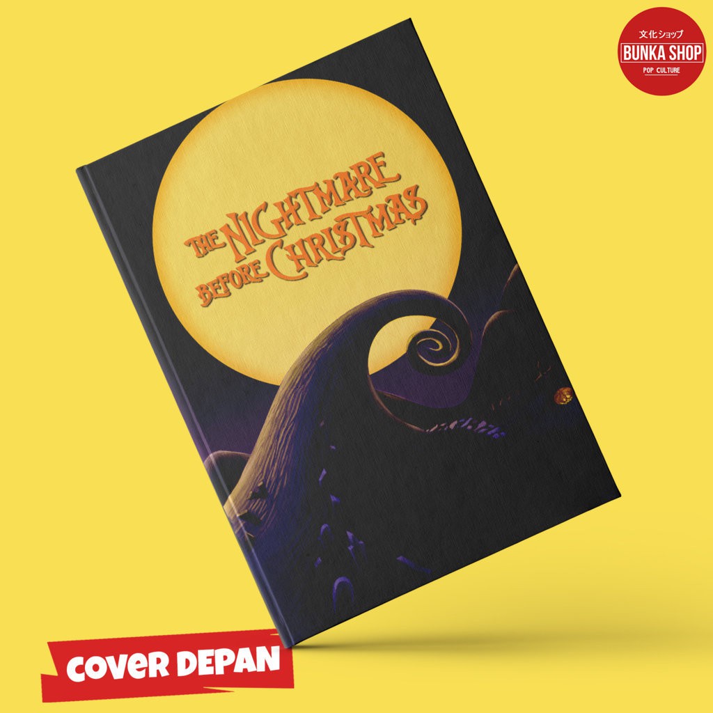 

Note Book Film The Nightmare Before Christmas Haloween Town Hardcover A5 Jurnal Agenda Planner