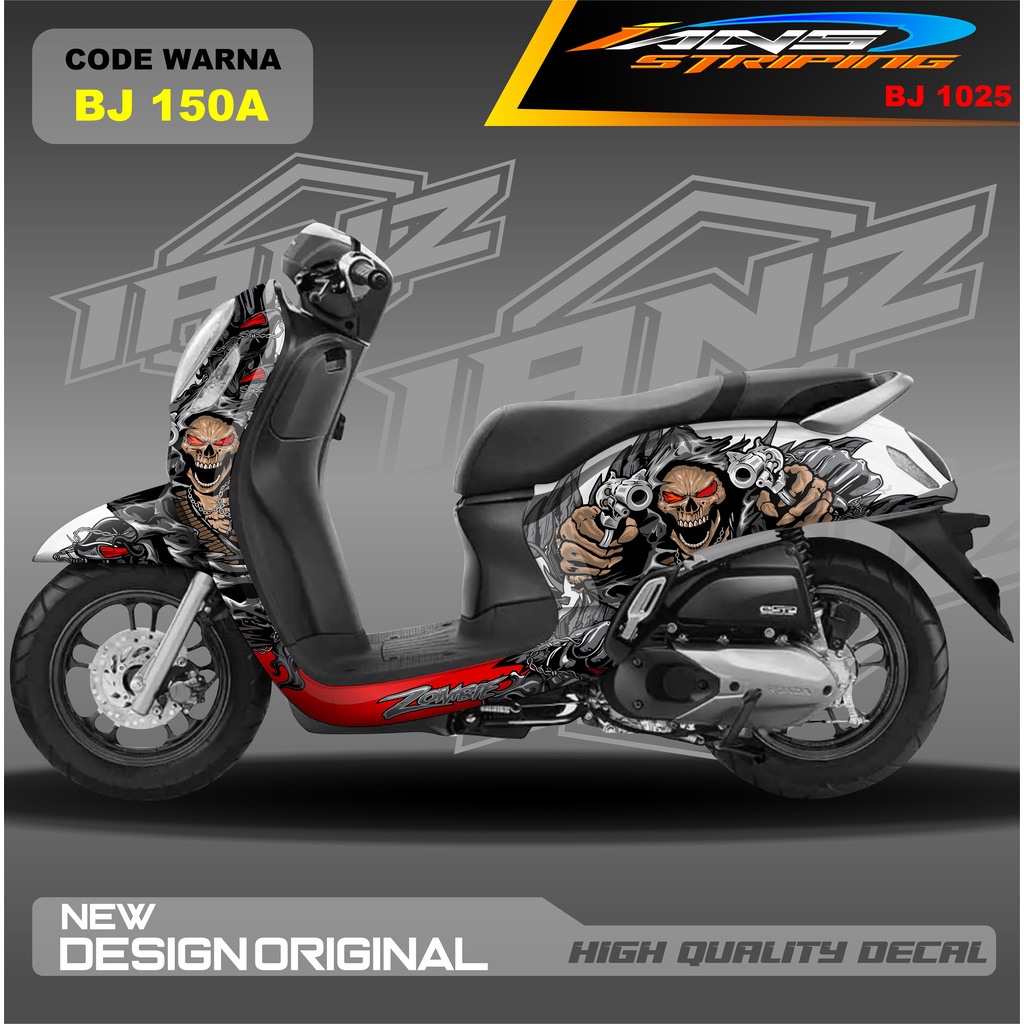 STICKER DECAL SCOOPY FULL BLOK MOTOR / STICKER DECAL  HONDA SCOOPY FULL BODY / STICKER VARIASI SCOOPY TERBARU  / STICKER SCOOPY