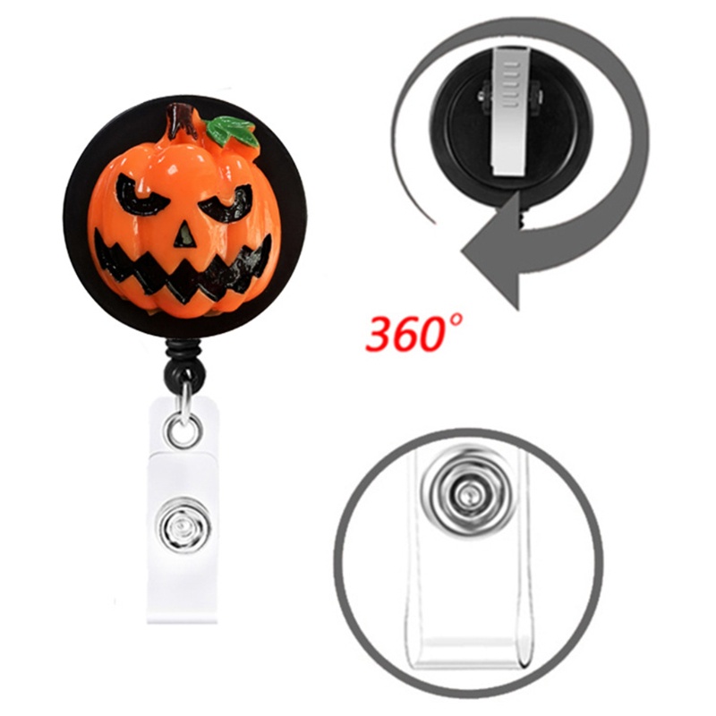 Zzz 8Pcs / Set Holder Kartu ID / Kunci Retractable Panjang 650mm Untuk Dekorasi Halloween