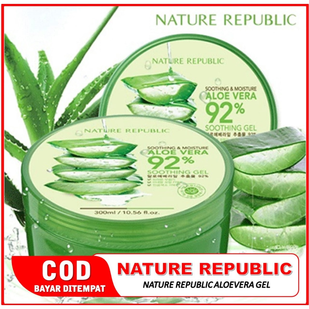 Nature Republic Aloe Vera 92% Shooting Gel 100% Original Korea Terlaris Perawatan Wajah Glowing Crea
