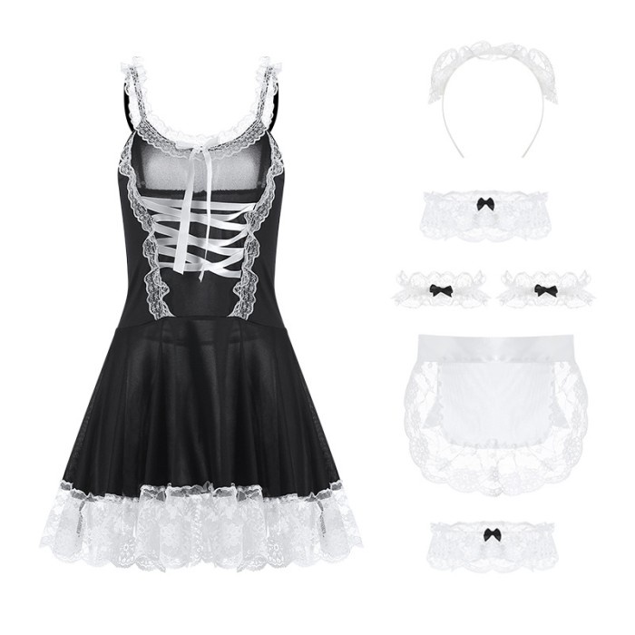 SERAGAM SEXY COSPLAY ANIME APRON PAKAIAN SET LINGERIE A312 CELANA DALAM ANAK MOTIF BINATANG ASLI
