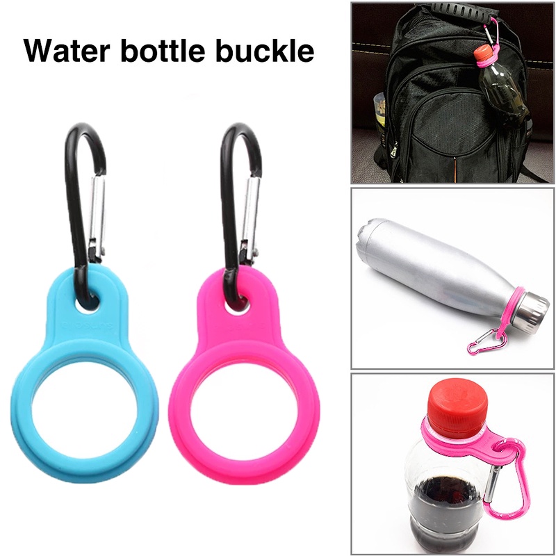 Carabiner Holder Botol Minum Multifungsi Bahan Aluminum Warna Acak Untuk Outdoor / Camping / Hiking