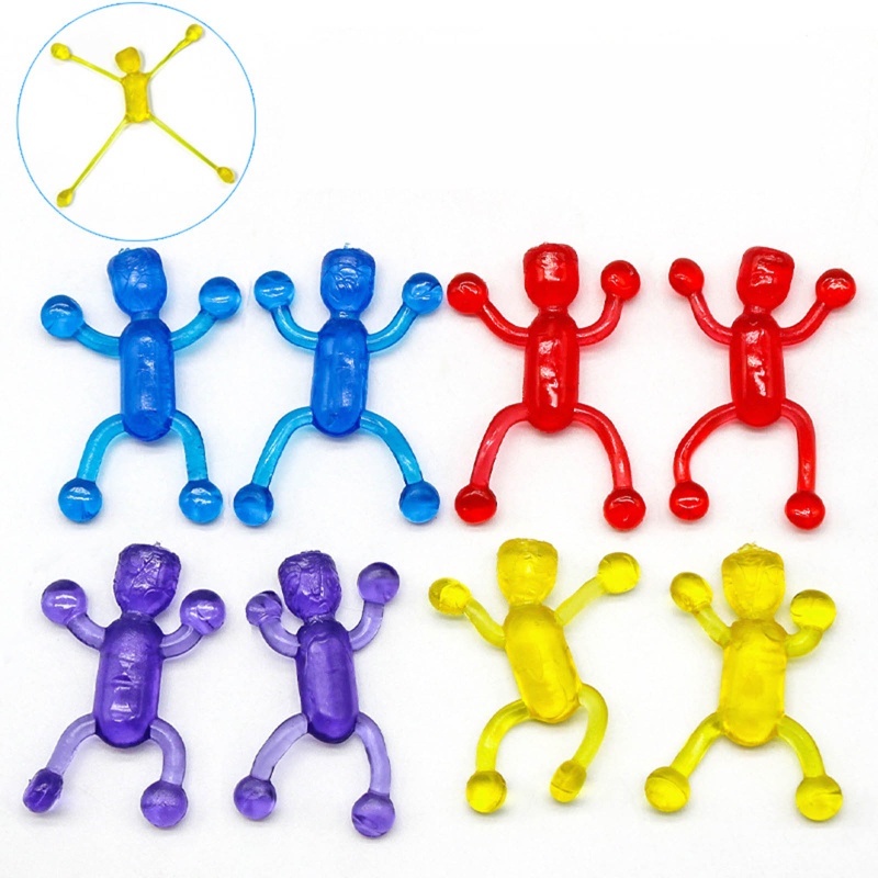 Mary Squishy Little Man Toy Sticky Fidget Sensory Decompressing Toy Permainan Lempar Keluarga