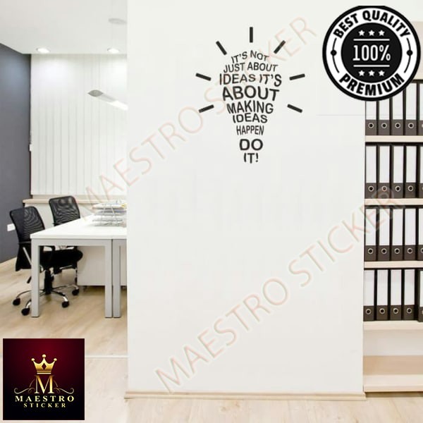 

M.STICKER Stiker It's Not Idea Bohlam Sticker Kaca Dingding Rumah Kantor