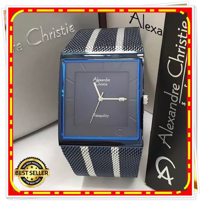 ALEXANDRE CHRISTIE AC 8333 PRIA SILVER BLUE TALI PASIR ORIGINAL