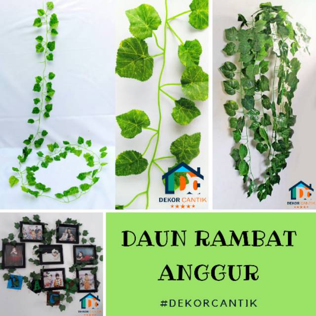 DR03 Daun Rambat Anggur / Daun Rambat Plastik / Daun Rambat / Anggur / Daun Plastik Dekorasi