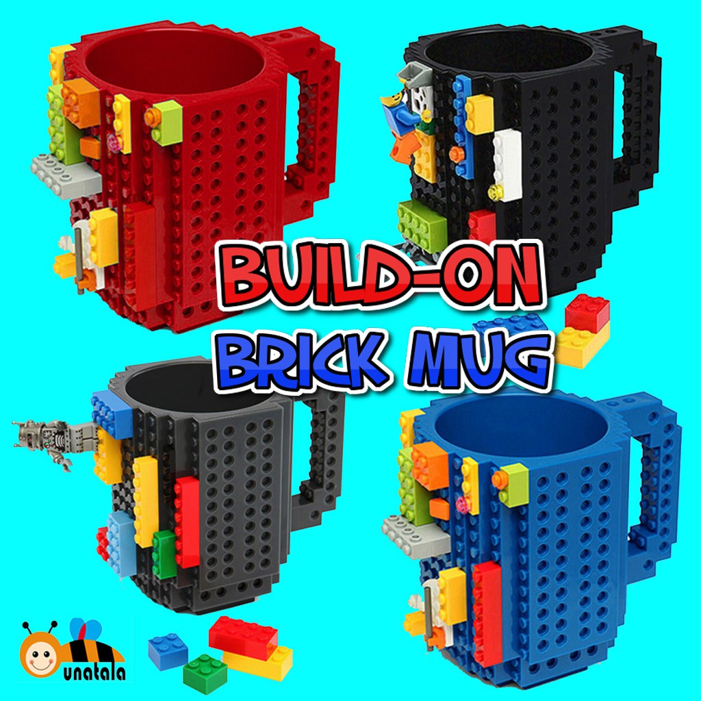 Mug Lego - Cangkir Lego - Gelas Lego - Build-on Brick Mug