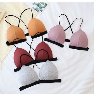 GO!BR844 Bra Wanita Cup Segitiga Tanpa Kawat Model Sexy import bh cewe Pengait Depan Cod