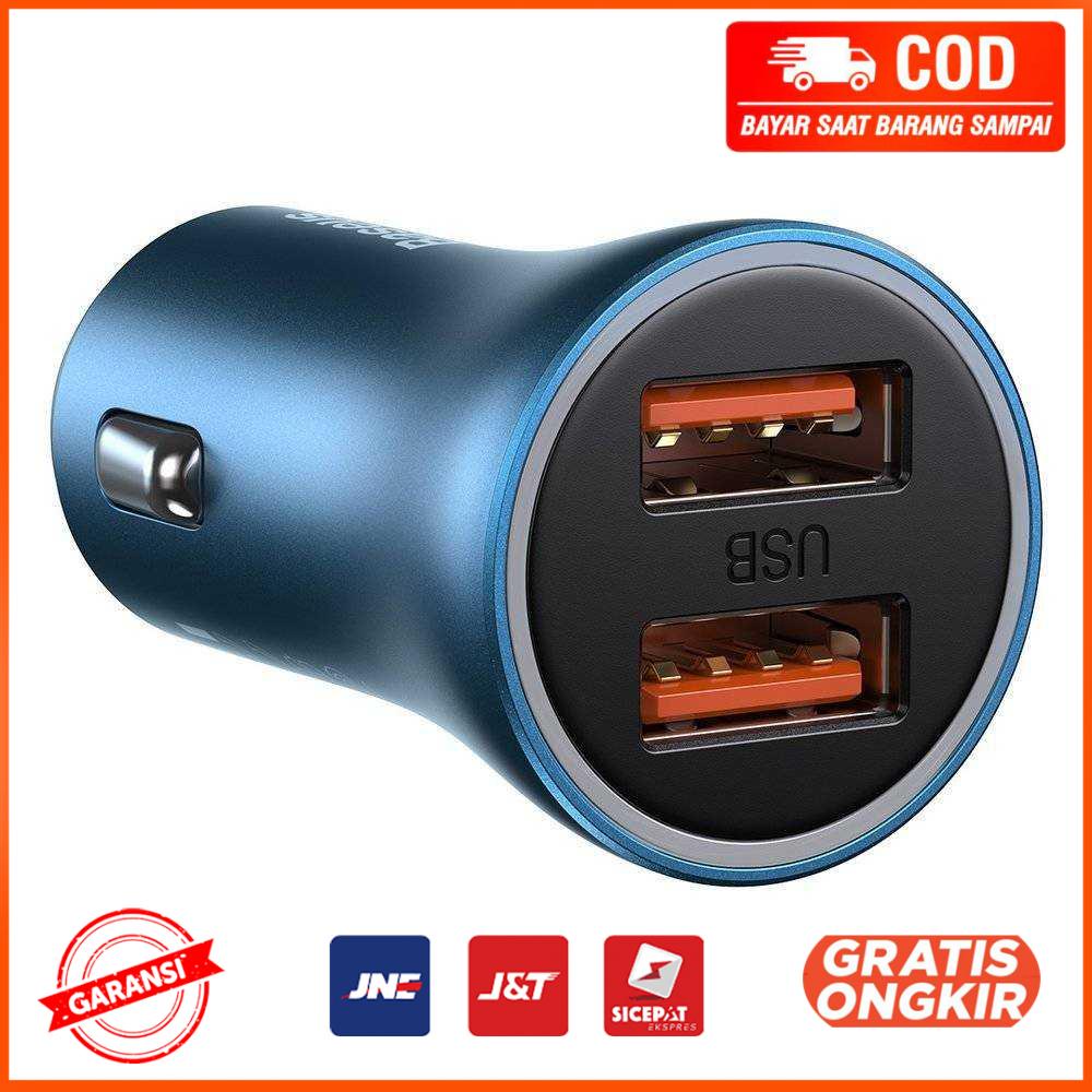 Baseus Golden Contactor Pro Car Charger Mobil 2 USB QC 40 W CCJDA03