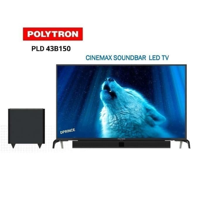 LED TV Polytron 43 inch PLD43B150 + Speaker Soundbar