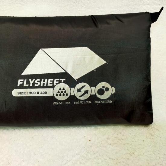 ❅ Flysheet ukuran 3x4/ terpal tenda - Hitam ➯