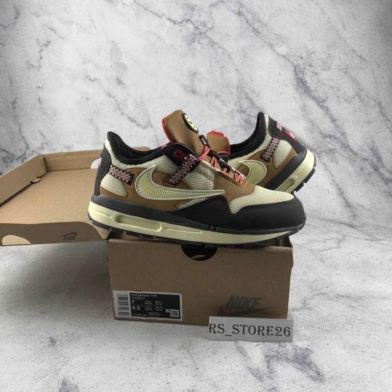 Sepatu Travis Scott X Nike Air Max 1 Boroque Brown