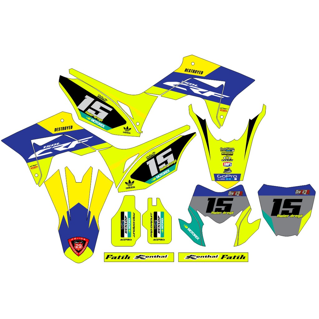 Sticker DECAL CRF 150 L Bisa Custom Stiker Honda CRF 150 L  (45)