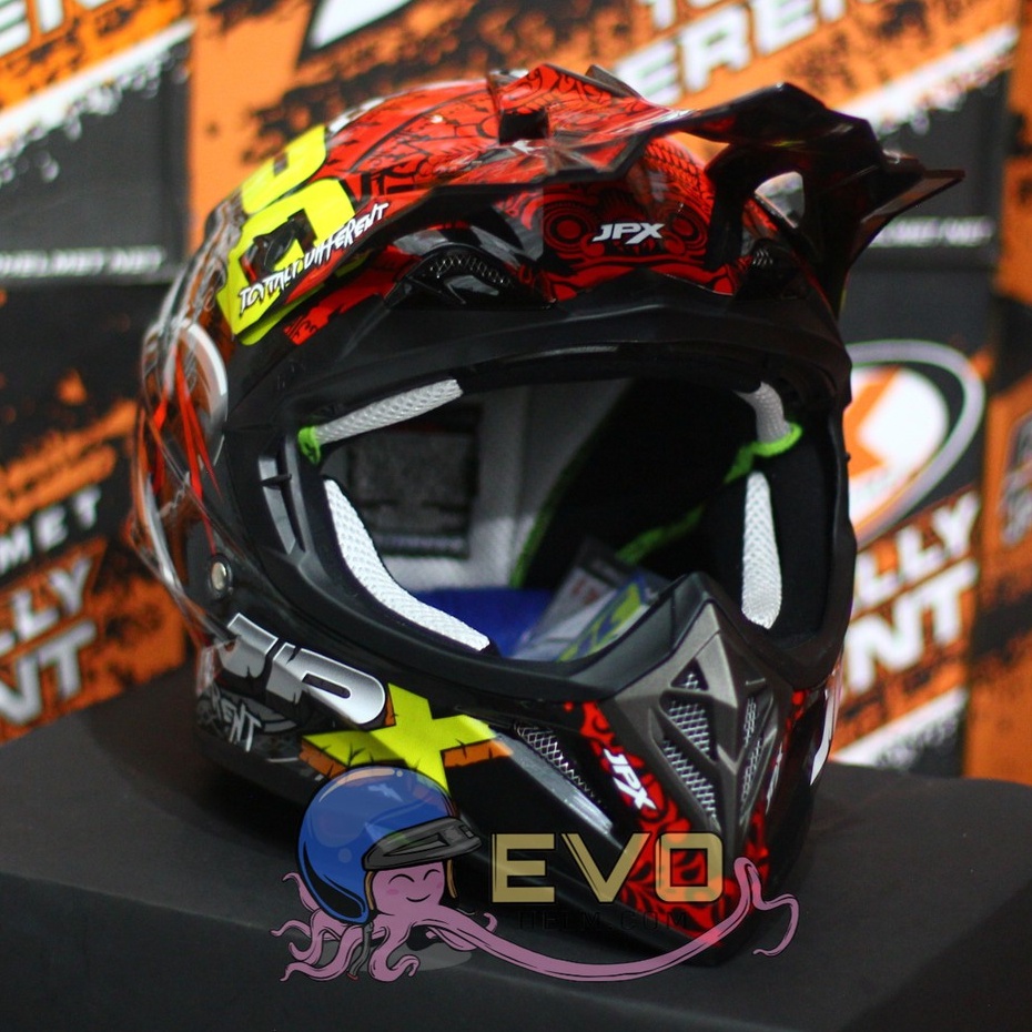 HELM JPX X16 PAKET GOOGLE SNAIL - JPX CROSS FOX1 SERI X16 SUPER BLACK + GOOGLE SNAIL (ONGKIR 2 KG) HELM JPX TERBARU