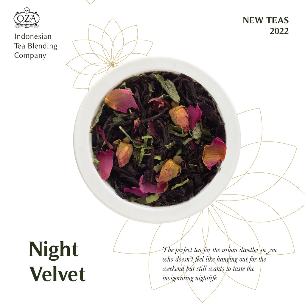

OZA Tea - Night Velvet | Artisan Tea - Black Tea | Specialty Grade | Teh Premium | 40 gram (20 cups)