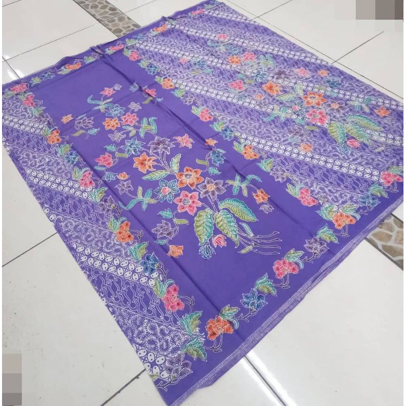 Kain Batik Solo Encim motif dasar ungu