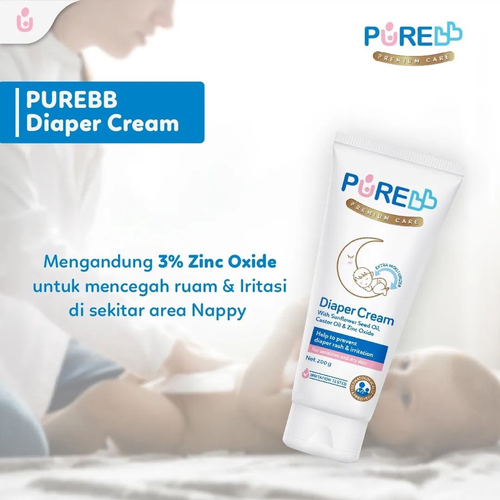 Purebb Diaper Cream 100 gr - Krim Popok Bayi