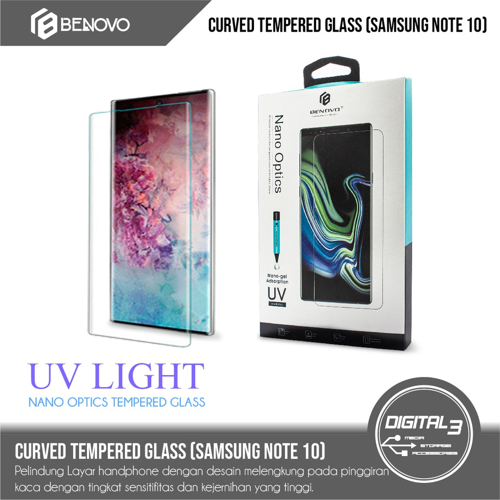 Benovo Tempered Glass Nano Uv Samsung Galaxy Note 10 Screen Guard Shopee Indonesia