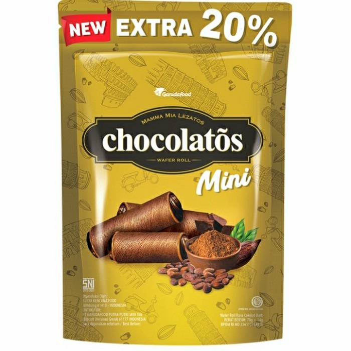 

Chocolatos Wafer Mini Pouch 70 gr #SNS