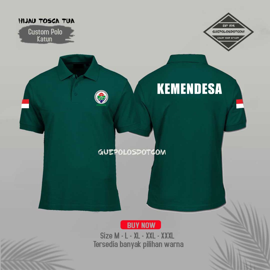 KAOS KERAH POLO KEMENTERIAN DESA 05 - Kaos SDGs Desa FREE NAMA DESA