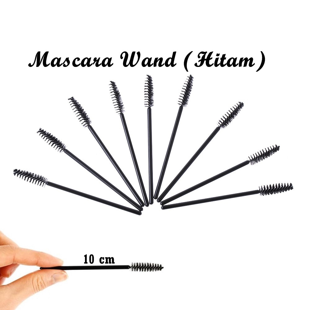 Mascara Wand Sisir Kuas Sikat Eyelash  Bulu Mata Makeup Tool Hitam (K097+Pnjpit Bulu Mata)