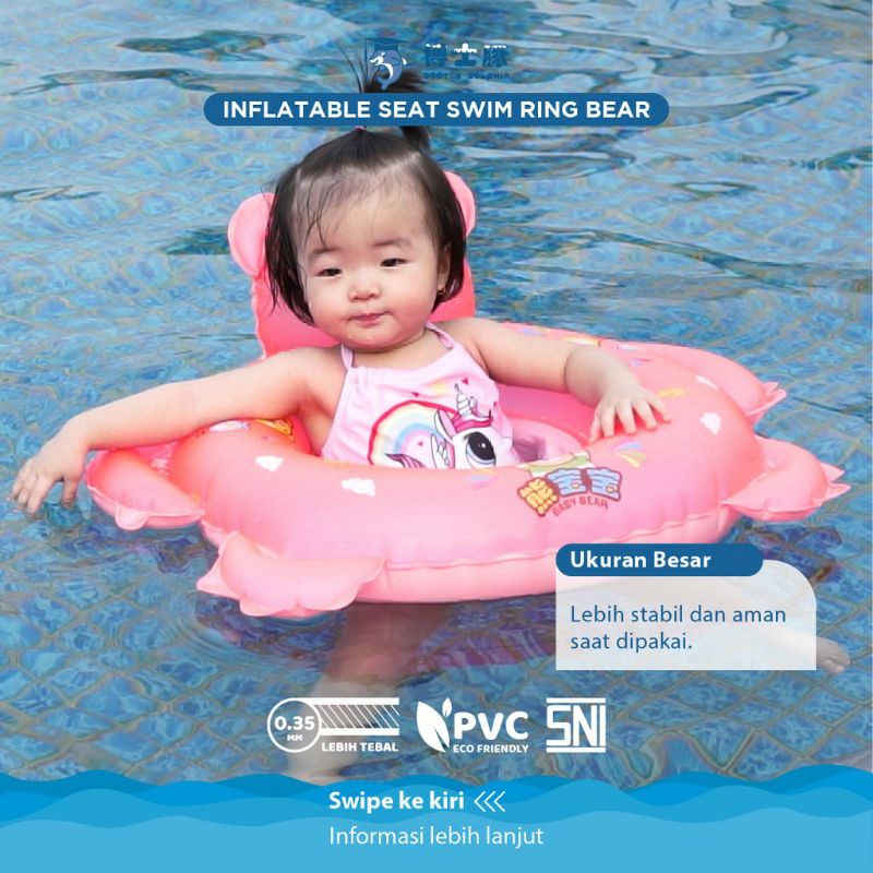 DOCTOR DOLPHIN inflatable seat swim ring bear - pelampung renang bayi