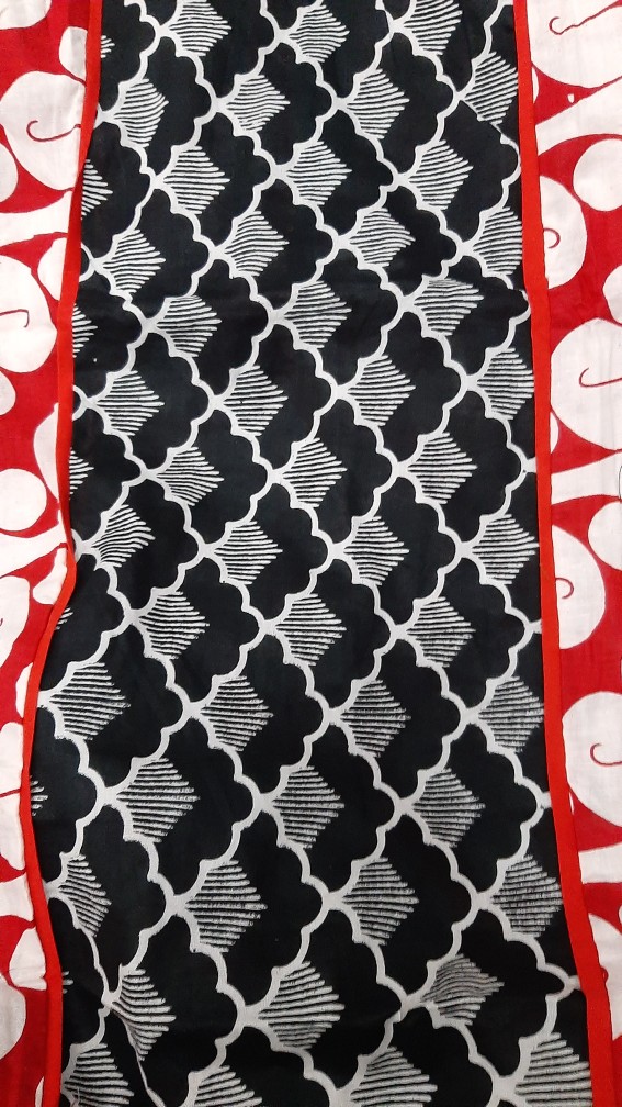 Batik Wanita Kalani Mix Blouse Cewek Katun Motif Kipas Warna Modern Exclusive Seragam