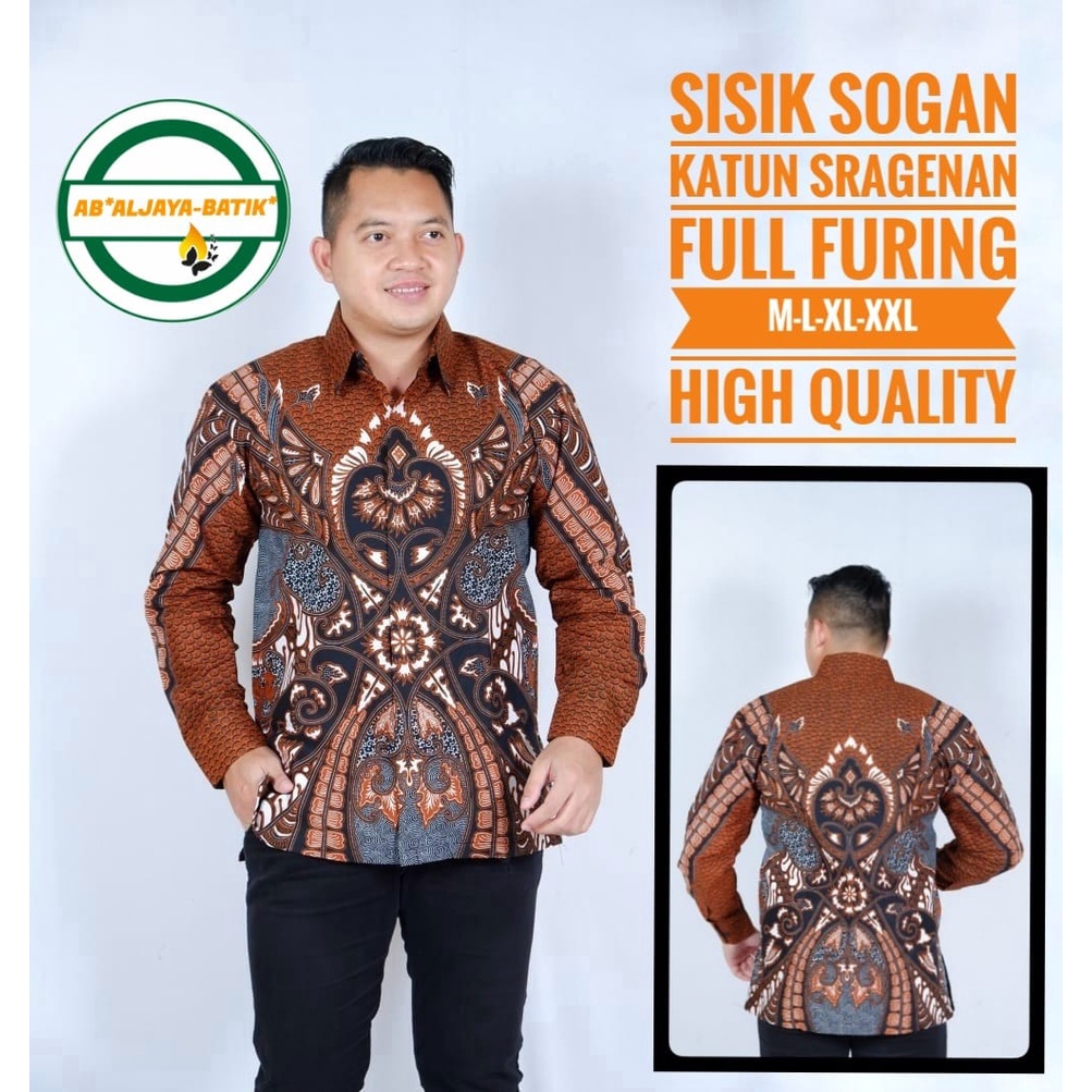 SISIK SOGAN Kemeja Batik Solo Pria PREMIUM Lengan Panjang Katun Halus BATIK ALJAYA PERWIRA ARIESWARA UTUNGGA JAYANEGARA Vijay permata biru argo lawu Prastowo Proboseto Rajaswa Jayanegara Mahesa Joglo ungu  Suket Segoro mahkota