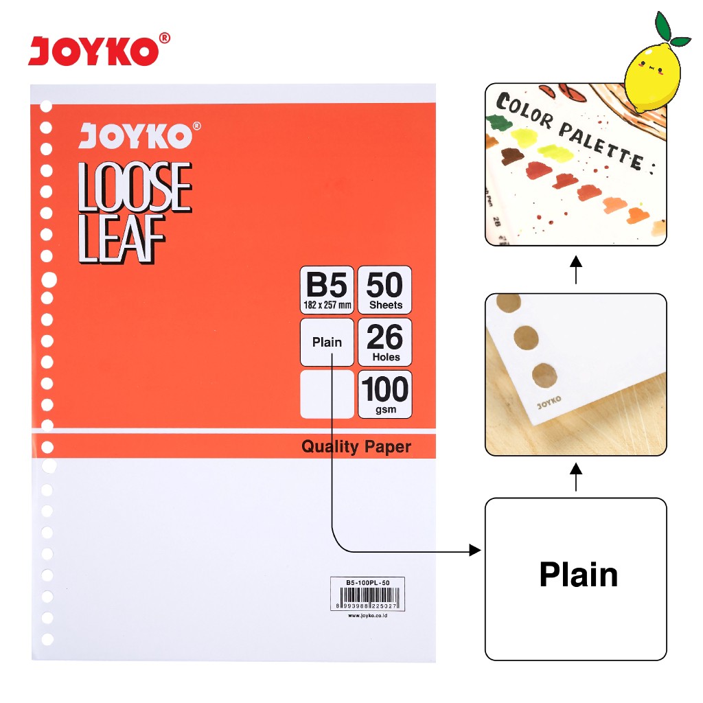 

Loose Leaf Refill Kertas File Binder Joyko B5 Plain - 50 Lembar
