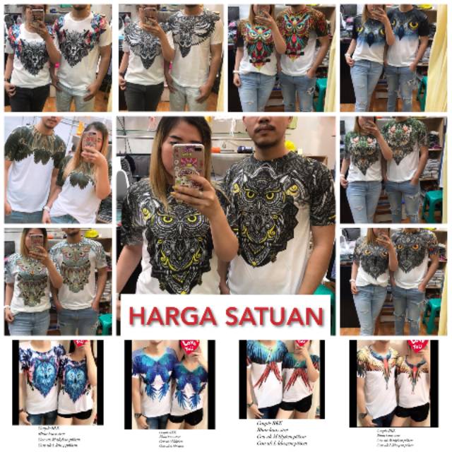  KAOS  COUPLE  TSHIRT COUPLE  MODEL PRINTING 3D  MURAH BAJU 