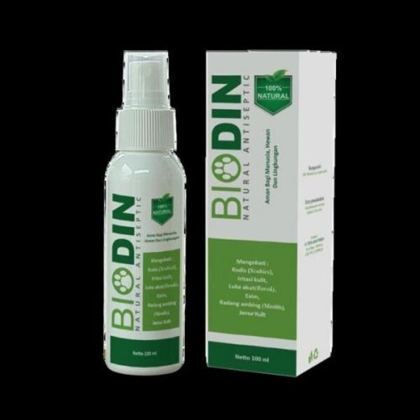 Biodin Spray 100ml 100 ml Obat Luka Jamur Borok Scabies Kucing Anjing