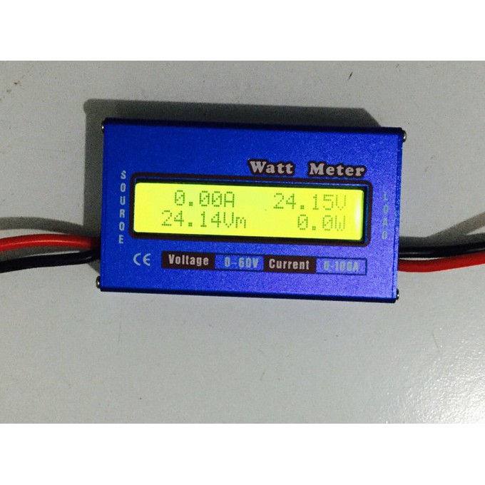 DC Energy Watt Volt Ampere KWH Meter Ammeter 60 Volt 100A