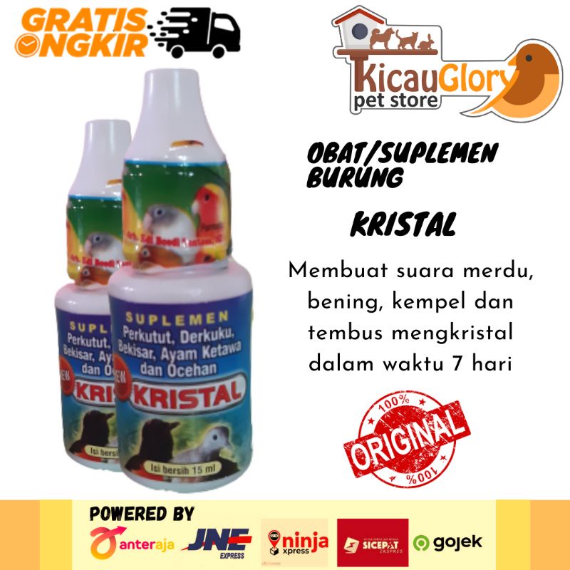Kristal Suplemen Obat Burung Perkutut Derkuku Suara Burung Merdu