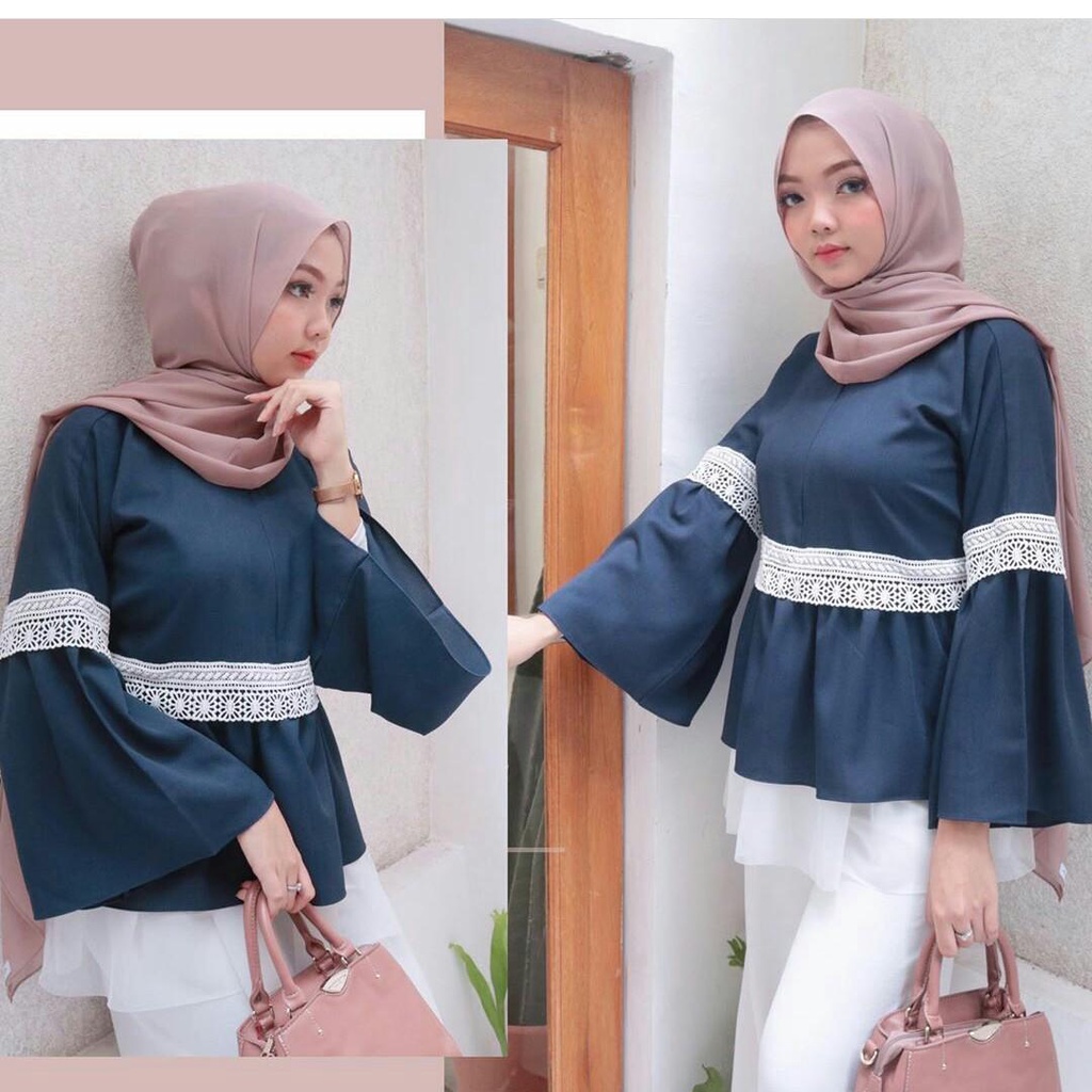 TITANIA BLOUSE Bahan MOSSCRAPE DAPAT BAJU ATASAN WANITA Baju Atasan Wanita Terbaru 2022 Premium Blou