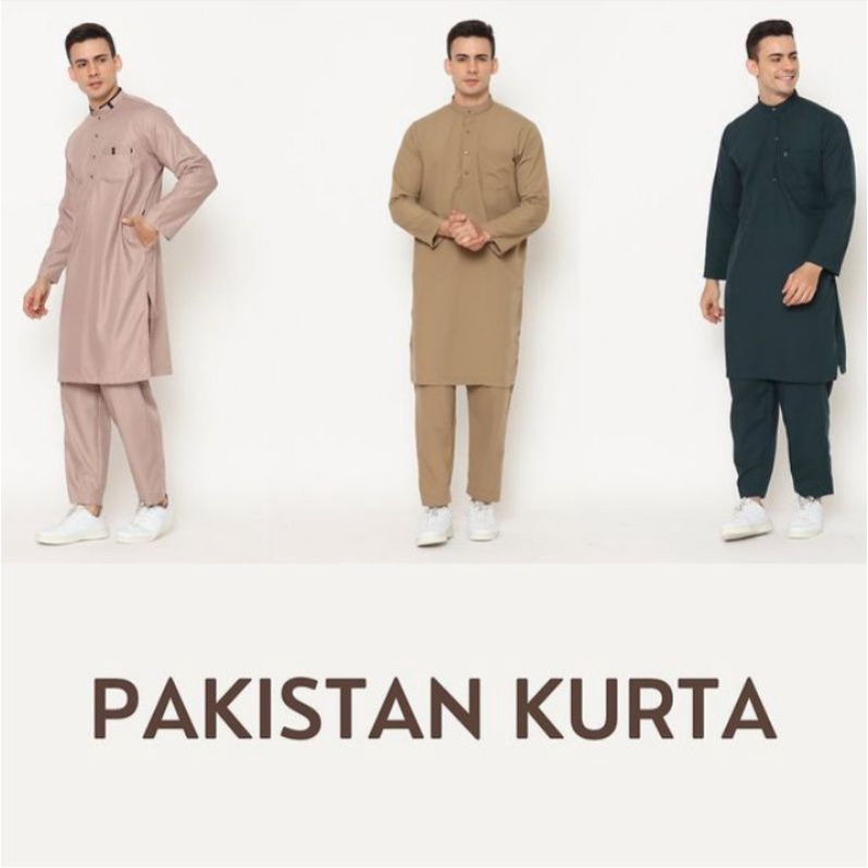 SETELAN KURTA Al Luthfi / SETELAN PAKISTAN LENGAN PANJANG - SETELAN PRIA - SETELAN PRIA DEWASA - SET