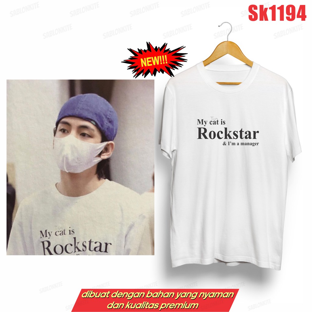 MURAH!!! KAOS KPOP TAEHYUNG MY CAT SK1194 UNISEX COMBED 30S