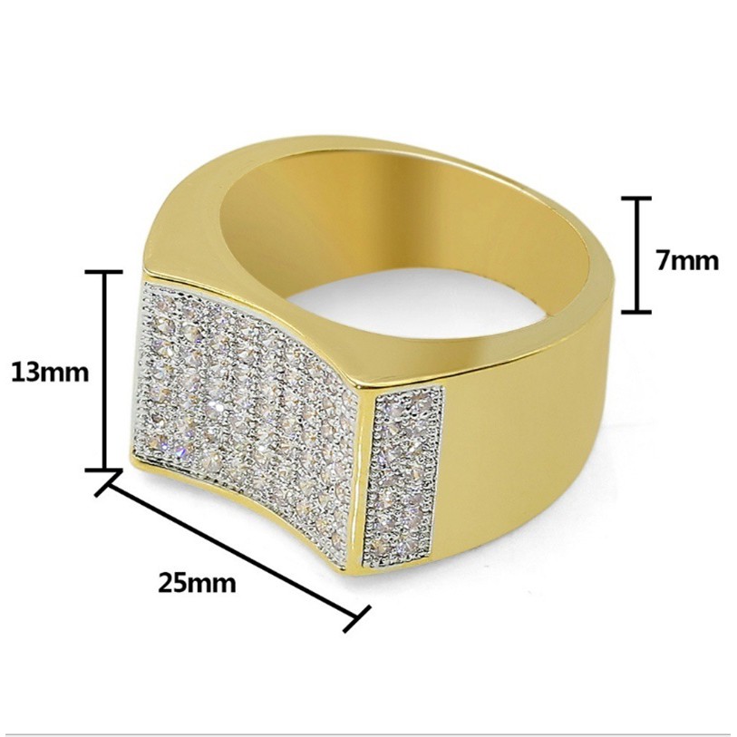 SEUSUK Perhiasan Cincin Punk Hip Hop Pria / Wanita Hias Berlian Untuk Hadiah COD