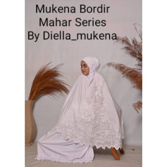 Mukena bordir punggung daun2