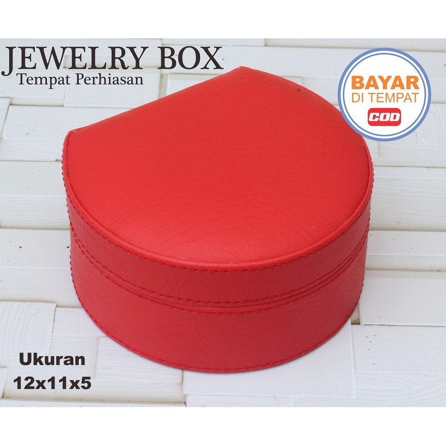 Jewelry Box, Kotak Tempat Perhiasan, Mini Simple Jewelry Box - Merah