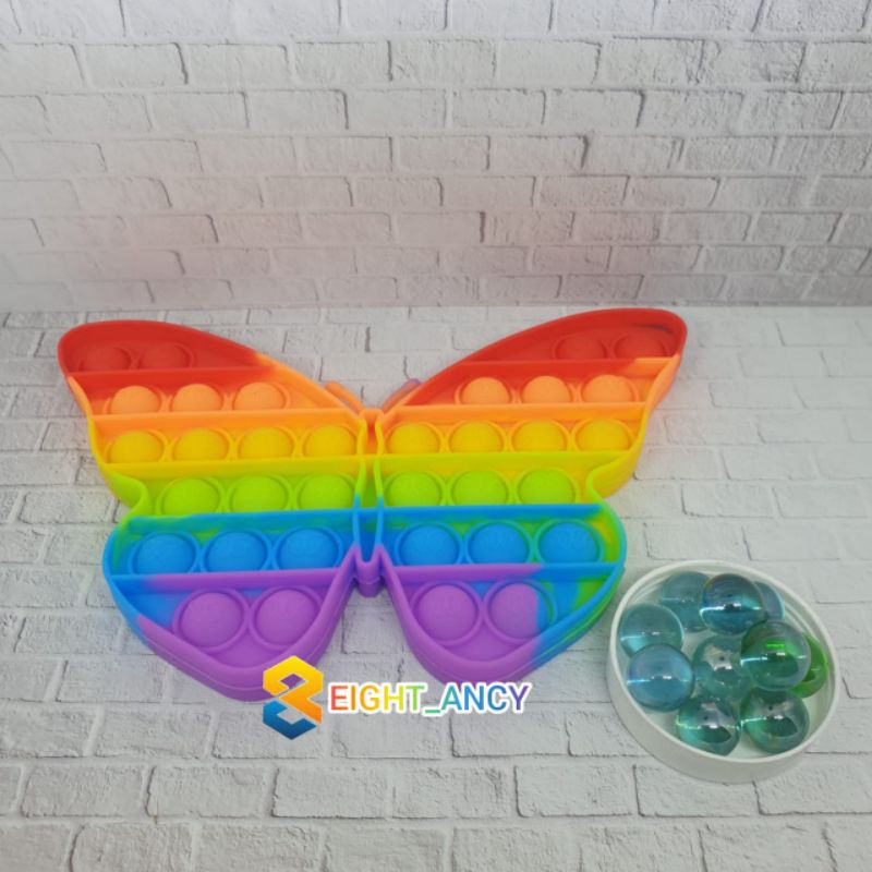 8T NEW FIDGET POP IT MURAH POP IT RAINBOW POP IT VIRAL TIKTOK-Butterfly